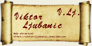 Viktor Ljubanić vizit kartica